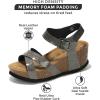 imageProject Cloud 100 Genuine Leather Wedge sandals for women 2025  Womens Sandals ampamp Womens Fashion Slippers Memory Foam  Platform Sandals Women Footwear Wedges CabanaPewter