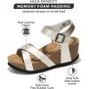imageProject Cloud 100 Genuine Leather Wedge sandals for women 2025  Womens Sandals ampamp Womens Fashion Slippers Memory Foam  Platform Sandals Women Footwear Wedges CabanaSilver