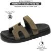 imageProject Cloud 100 Genuine Leather Womens Sandals  Memory Foam Slip on Sandals Women Footwear  Womens Fashion Platform Sandals Comfy Mules for Woman with Cutout Details Sandals MayvenOlive