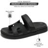 imageProject Cloud 100 Genuine Leather Womens Sandals  Memory Foam Slip on Sandals Women Footwear  Womens Fashion Platform Sandals Comfy Mules for Woman with Cutout Details Sandals MayvenBlack
