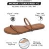 imageProject Cloud Flip flops for Women  Memory Foam Summer Sandals for Women 2025  Vegan Leather Beach Sandals  Slip On Beach Essentials Slides TransitionChocolate