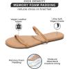imageProject Cloud Flip flops for Women  Memory Foam Summer Sandals for Women 2025  Vegan Leather Beach Sandals  Slip On Beach Essentials Slides TransitionTan