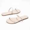 imageProject Cloud Flip flops for Women  Memory Foam Summer Sandals for Women 2025  Vegan Leather Beach Sandals  Slip On Beach Essentials Slides TransitionBeige Patent