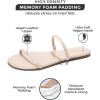 imageProject Cloud Flip flops for Women  Memory Foam Summer Sandals for Women 2025  Vegan Leather Beach Sandals  Slip On Beach Essentials Slides TransitionBeige Patent