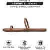 imageProject Cloud Flip flops for Women  Memory Foam Summer Sandals for Women 2025  Vegan Leather Beach Sandals  Slip On Beach Essentials Slides TransitionChocolate