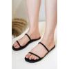 imageProject Cloud Flip flops for Women  Memory Foam Summer Sandals for Women 2025  Vegan Leather Beach Sandals  Slip On Beach Essentials Slides TransitionBlack