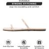 imageProject Cloud Flip flops for Women  Memory Foam Summer Sandals for Women 2025  Vegan Leather Beach Sandals  Slip On Beach Essentials Slides TransitionBeige Patent