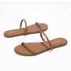 imageProject Cloud Flip flops for Women  Memory Foam Summer Sandals for Women 2025  Vegan Leather Beach Sandals  Slip On Beach Essentials Slides TransitionChocolate