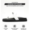 imageProject Cloud Genuine Leather Womens Sandals  Memory Foam Summer Sandals for Women 2025  Slip on Slides for Women Mules Sandals Women Footwear Non Slip Beach Sandals for Woman VitaWhite