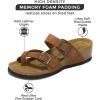 imageProject Cloud Genuine Leather Womens Sandals Wedge  Wedge Sandals ampamp Slippers  Memory Foam Women Footwear Beach Essentials NonSlip Sandals for Women 2025Chestnutbuckhead
