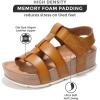 imageProject Cloud Platform Sandals Women  Comfortable Memory Foam Insole Ladies Wedges  Non Slip ampamp Lightweight Strap Wedge Sandals for Women 2025 PhasedSand
