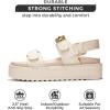 imageProject Cloud Platform Sandals Women Footwear  Memory Foam ampamp Comfortable Adjustable Strap Ladies Wedges  Non Slip Fashion Beach Sandals for Women 2025 GinevraBone