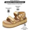imageProject Cloud Platform Sandals Women Footwear  Memory Foam ampamp Comfortable Adjustable Strap Ladies Wedges  Non Slip Fashion Beach Sandals for Women 2025 GinevraRaffia