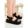 imageProject Cloud Platform Sandals Women Footwear  Memory Foam ampamp Comfortable Adjustable Strap Ladies Wedges  Non Slip Fashion Beach Sandals for Women 2025 GinevraBlack