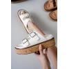 imageProject Cloud Wedge Sandals for Women Leather Summer Sandals wMemory Foam Insole Wedges for women  Platform Sandals wStraps Women Footwear  Lightweight Womens Sandals BrisbaneWhite