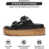 imageProject Cloud Wedge Sandals for Women Leather Summer Sandals wMemory Foam Insole Wedges for women  Platform Sandals wStraps Women Footwear  Lightweight Womens Sandals BrisbaneBlack