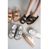 imageProject Cloud Wedge Sandals for Women Leather Summer Sandals wMemory Foam Insole Wedges for women  Platform Sandals wStraps Women Footwear  Lightweight Womens Sandals BrisbaneSilver