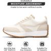 imageProject Cloud Womens Sneakers  Memory Foam Insole and Lightweight Spring Shoes  NonSlip Lace Up Trendy Shoes  Fashion Sneakers for Women 2025Beige  Balinda