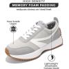 imageProject Cloud Womens Sneakers  Memory Foam Insole and Lightweight Spring Shoes  NonSlip Lace Up Trendy Shoes  Fashion Sneakers for Women 2025Grey