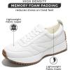 imageProject Cloud Womens Sneakers  Memory Foam Insole and Lightweight Spring Shoes  NonSlip Lace Up Trendy Shoes  Fashion Sneakers for Women 2025White