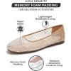 imageProject Cloud mesh flats for women  memory foam ballet flats shoes for women Non slip ballerina womens flats comfortable shoes  trendy summer shoes Slipon flat shoes for women Ruthie Nude 75