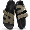 imageProject Cloud 100 Genuine Leather Womens Sandals  Memory Foam Slip on Sandals Women Footwear  Womens Fashion Platform Sandals Comfy Mules for Woman with Cutout Details Sandals MayvenOlive