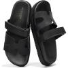imageProject Cloud 100 Genuine Leather Womens Sandals  Memory Foam Slip on Sandals Women Footwear  Womens Fashion Platform Sandals Comfy Mules for Woman with Cutout Details Sandals MayvenBlack