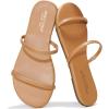 imageProject Cloud Flip flops for Women  Memory Foam Summer Sandals for Women 2025  Vegan Leather Beach Sandals  Slip On Beach Essentials Slides TransitionTan