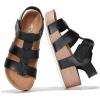 imageProject Cloud Platform Sandals Women  Comfortable Memory Foam Insole Ladies Wedges  Non Slip ampamp Lightweight Strap Wedge Sandals for Women 2025 PhasedBlack