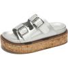 imageProject Cloud Wedge Sandals for Women Leather Summer Sandals wMemory Foam Insole Wedges for women  Platform Sandals wStraps Women Footwear  Lightweight Womens Sandals BrisbaneSilver