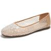 imageProject Cloud mesh flats for women  memory foam ballet flats shoes for women Non slip ballerina womens flats comfortable shoes  trendy summer shoes Slipon flat shoes for women Ruthie Nude 75