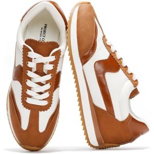 imageProject Cloud Fashion Sneakers for Women  Lace up Memory Foam Insole and NonSlip Womens Shoes Dressy Casual Spring Shoes MadisonTan