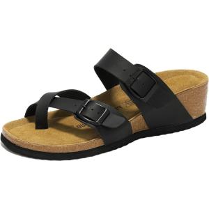 imageProject Cloud Genuine Leather Womens Sandals Wedge  Wedge Sandals ampamp Slippers  Memory Foam Women Footwear Beach Essentials NonSlip Sandals for Women 2025Blackbuckhead