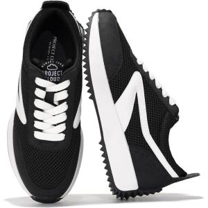 imageProject Cloud Womens Sneakers  Memory Foam Insole and Lightweight Spring Shoes  NonSlip Lace Up Trendy Shoes  Fashion Sneakers for Women 2025Black