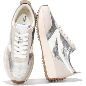 imageProject Cloud Womens Sneakers  Memory Foam Insole and Lightweight Spring Shoes  NonSlip Lace Up Trendy Shoes  Fashion Sneakers for Women 2025Silver