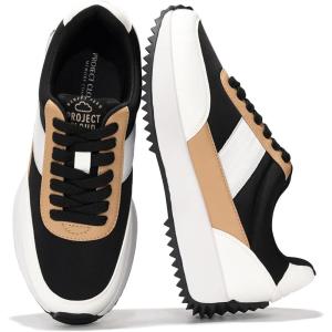 imageProject Cloud Womens Sneakers  Memory Foam Insole and Lightweight Spring Shoes  NonSlip Lace Up Trendy Shoes  Fashion Sneakers for Women 2025Tan