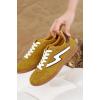 imageIrita Project Cloud Sneakers  Laceup Trendy Sneakers Memory Foam Fashion Shoes  NonSlip Womens FootwearMustard