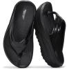 imageProject Cloud Flip Flops for Women Footwear  Lightweight Platform Sandals Women Beach Vacation Essentials with Bouncy Rubber Latex Insole Non Slip Durable and Soft Slippers AbraBlack