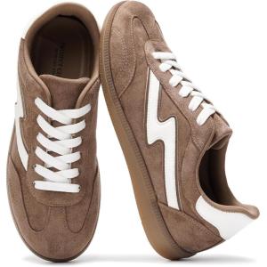 imageIrita Project Cloud Sneakers  Laceup Trendy Sneakers Memory Foam Fashion Shoes  NonSlip Womens FootwearMocha