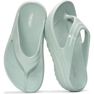 imageProject Cloud Flip Flops for Women Footwear  Lightweight Platform Sandals Women Beach Vacation Essentials with Bouncy Rubber Latex Insole Non Slip Durable and Soft Slippers AbraOlive
