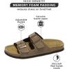 imageProject Cloud Genuine Leather Mens Sandals with Memory Foam Natural Cork Footbed Slides for Men Footwear  NonSlip DoubleStrap Buckle Sandals ArizonaChocolate