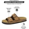 imageProject Cloud Genuine Leather Mens Sandals with Memory Foam Natural Cork Footbed Slides for Men Footwear  NonSlip DoubleStrap Buckle Sandals ArizonaTan