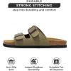 imageProject Cloud Genuine Leather Mens Sandals with Memory Foam Natural Cork Footbed Slides for Men Footwear  NonSlip DoubleStrap Buckle Sandals ArizonaTaupe