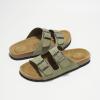 imageProject Cloud Genuine Leather Mens Sandals with Memory Foam Natural Cork Footbed Slides for Men Footwear  NonSlip DoubleStrap Buckle Sandals ArizonaTaupe