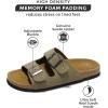 imageProject Cloud Genuine Leather Mens Sandals with Memory Foam Natural Cork Footbed Slides for Men Footwear  NonSlip DoubleStrap Buckle Sandals ArizonaTaupe
