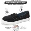 imageProject Cloud Sneakers for Women  Memory Foam Spring Shoes for Women Footwear  SlipOn Boat Shoes  Non Slip Fashion Sneakers  Lightweight Loafers SeasaltBlack