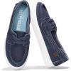 imageProject Cloud Sneakers for Women  Memory Foam Spring Shoes for Women Footwear  SlipOn Boat Shoes  Non Slip Fashion Sneakers  Lightweight Loafers SeasaltNavy