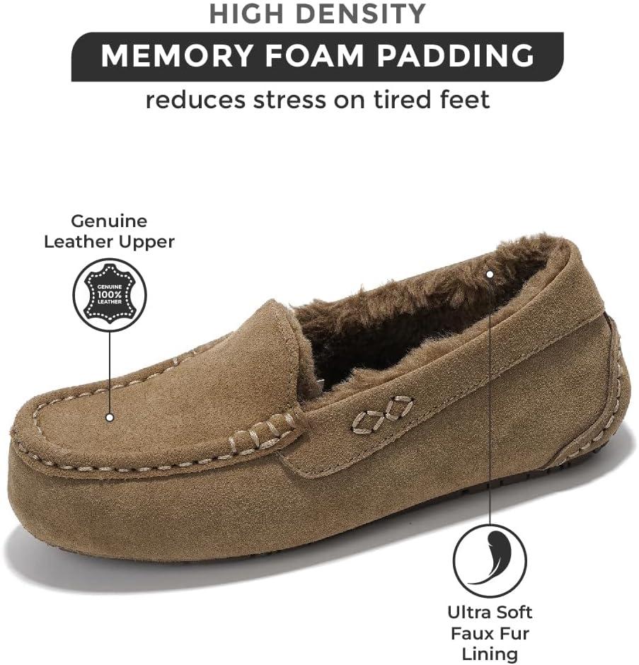 imageProject Cloud Genuine Suede Loafers for Women  Comfortable Outdoor Slippers for Women Footwear with Memory Foam  Womens Slippers  Stylish Womens Moccasin CathiTaupe