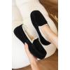 imageProject Cloud Genuine Suede Loafers for Women  Comfortable Outdoor Slippers for Women Footwear with Memory Foam  Womens Slippers  Stylish Womens Moccasin CathiBlack
