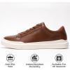 imageProject Cloud Fashion Sneakers for Men 2025  Stylish Vegan Leather Mens Shoes with Memory Foam Insole ampamp NonSlip Design  Lightweight LacedUp Men Footwear for Comfort ampamp Style TiltonCognac